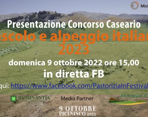 Concorso Caseario “Pascolo e alpeggio italiano 2023”